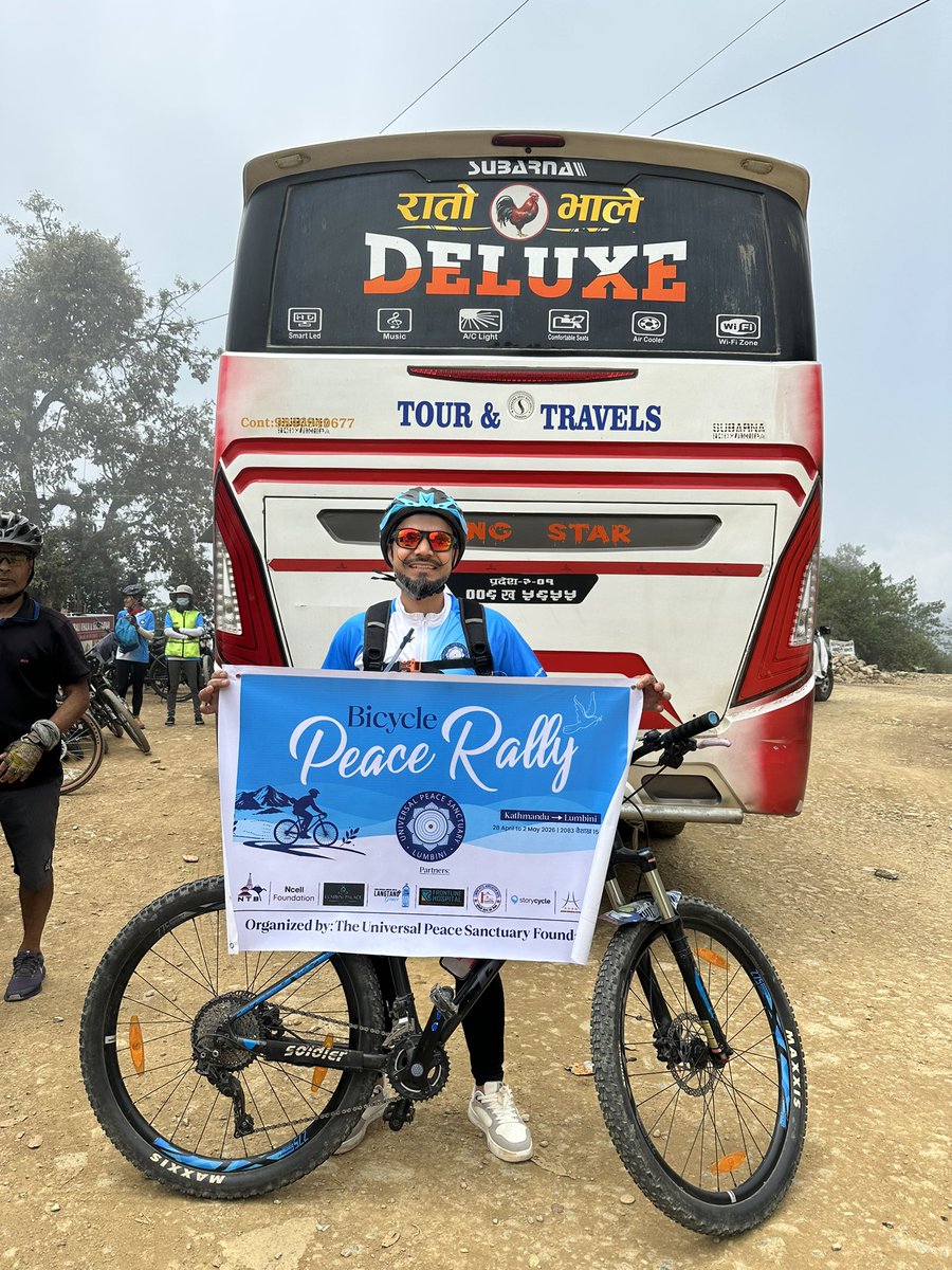 iFun2s's tweet photo. RideToLumbini Peace bicycle rally बज्रबाराहि मकवानपुरमा खाना खाने क्रममा https://t.co/UzF42Q1DOK