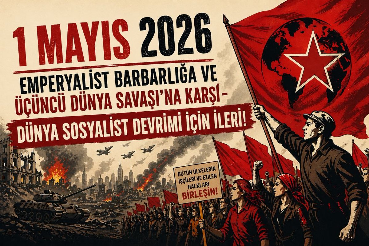 PatronsuzGazete's tweet photo. COREP ( Sürekli Devrim Kolektifi ) 1 Mayıs beyanamesi yayında 
1 Mayıs 2026: Emperyalist Barbarlığa ve Üçüncü Dünya Savaşı’na karşı – Dünya sosyalist devrimi için İleri! |
https://t.co/eQK11st5lp
CoReP ( Sürekli Devrim Kolektifi)
dünya çapındaki devrimci grup, örgüt ve fraksiyonları — siyasal kökenleri ve dilleri ne olursa olsun — derhal birleşmeye çağırıyor: Bir dünya savaşını durdurmak için birleşelim!
Tüm emperyalist savaşlara hayır! Esas düşman kendi yurdunda!
Devrimci Yenilgicilik!
Ezilen ülkelerin kendini savunma hakkı!
Ulusal azınlıkların kendi kaderlerini tayin hakkı!
İşçiler ve ezilenler mücadeleye çağrılmaya ihtiyaç duymaz; zaten mücadele ediyorlar. Onların ihtiyacı, zafere götüren, toplumsal devrimlere dönüşen, burjuvazinin iktidarını elinden alan mücadelelerdir. Bir programa ve bir enternasyonal partiye ihtiyaçları vardır. Bu program, Komünist Enternasyonal ve Dördüncü Enternasyonal’in programıdır.
Küba ve İran’a yönelik ablukanın kaldırılması!
ABD, Fransa, Britanya ve Rusya’nın tüm birlikleri ile donanma ve hava güçlerinin Akdeniz’den, Ortadoğu’dan ve Hint Okyanusu’ndan çekilmesi! Küba’daki ve tüm kıtalardaki ABD üslerinin kapatılması!
Rus birlikleri Ukrayna’dan, Gürcistan’dan ve Moldova’dan çekilsin! Çin ordusu Tayvan’dan elini çeksin!
ABD’nin, Avrupa Birliği’nin, Japonya’nın ve Çin’in silahlanma programlarına karşı! Hiçbir işçi partisi askeri tırmanış bütçesine oy vermemelidir!
Tüm silah sanayi şirketlerinin ve tedarikçilerinin işçi denetimi altında kamulaştırılması!
Düzenli orduların yerine işyerlerinde, işçi mahallelerinde, köylerde ve gençliğin eğitim kurumlarında örgütlü bir özsavunma milisinin geçirilmesi!
Siyonist soykırıma son, birleşik, çok etnili ve sosyalist bir Filistin için!
Siyonistler ve emperyalistler, İran’dan elinizi çekin! Ne Şah ne mollalar; ne SAVAK ne karşıdevrimin muhafızları! İşçi ve köylü hükümeti!
Devrimci işçi partileri için, devrimci işçi enternasyonali için ileri!
Emperyalist barbarlık yerine sosyalist dünya federasyonu!