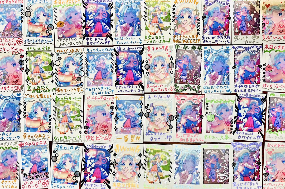 ｱﾞｱﾞｱﾞｱﾞｱﾞチェキ250枚一旦全部書き終わりました！！！！ 机が低くて肩