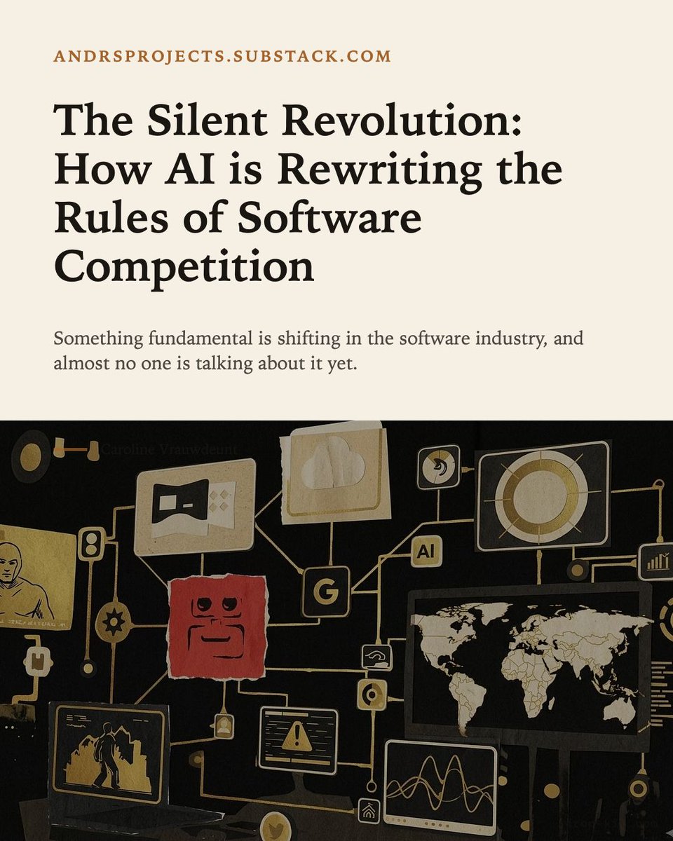 andrsnu's tweet photo. The prevailing wisdom was simple: businesses would consolidate onto these sprawling platforms because switching costs were too high and integration headaches too painful to maintain multiple specialized tools.

But two forces are quietly dismantling this assumption. 🧵 https://t.co/uYJiRzdRTe