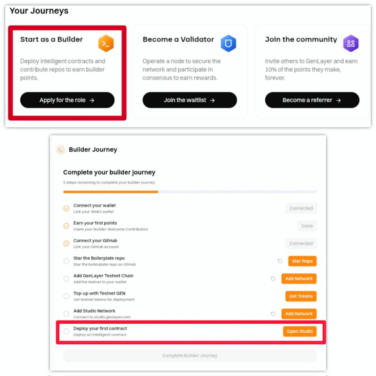 Coco_Airdrop's tweet photo. 3️⃣ 🛠️ Complete Tasks

Go to → Start as a Builder

• Finish all simple tasks
• Earn points &amp; progress
• Deploy Contract (Final Step)

🔗 https://t.co/EOixJtIe8g

• Run llm_erc20.py
• Click 🔳 Play Button (top right side)
• Enter amount → Deploy
• Wait 30 Sec. → Done ✅ https://t.co/HsMy5Jb0j3