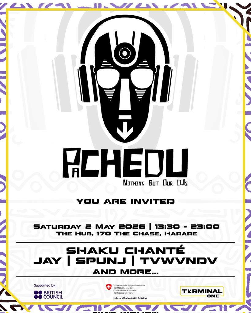 teemadzika's tweet photo. Pachedu:

Music Connects Africa will be hosting a special DJ showcase at The Hub with Shaku Chanté, Spunj, Jay, TAPIWA, DJ Yugoe, MadeHerBelieve and more.

The event will bring together food and music https://t.co/9QPoTdRMFs