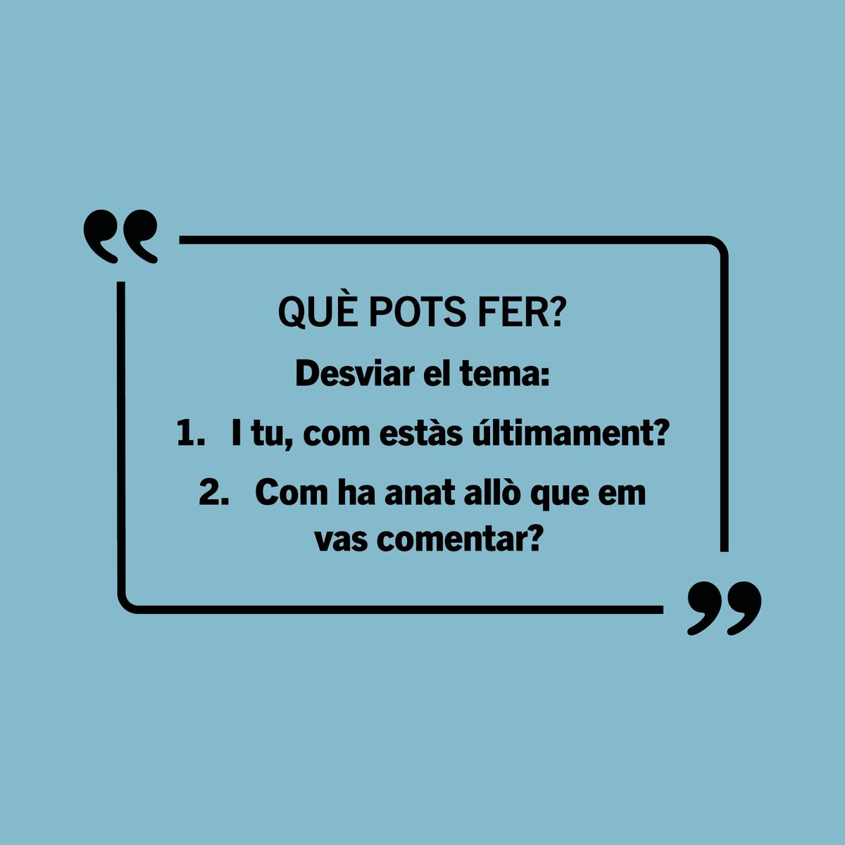 AcabCatalunya's tweet image. QUÈ POTS FER DAVANT ELS COMENTARIS SOBRE EL TEU COS?
En aquesta època de l’any en la qual la pressió estètica s’intensifica, volem posar l’accent en un dels factors determinants en el desenvolupament dels #TCA: la normalització dels comentaris sobre el cos o la imatge.
#cos