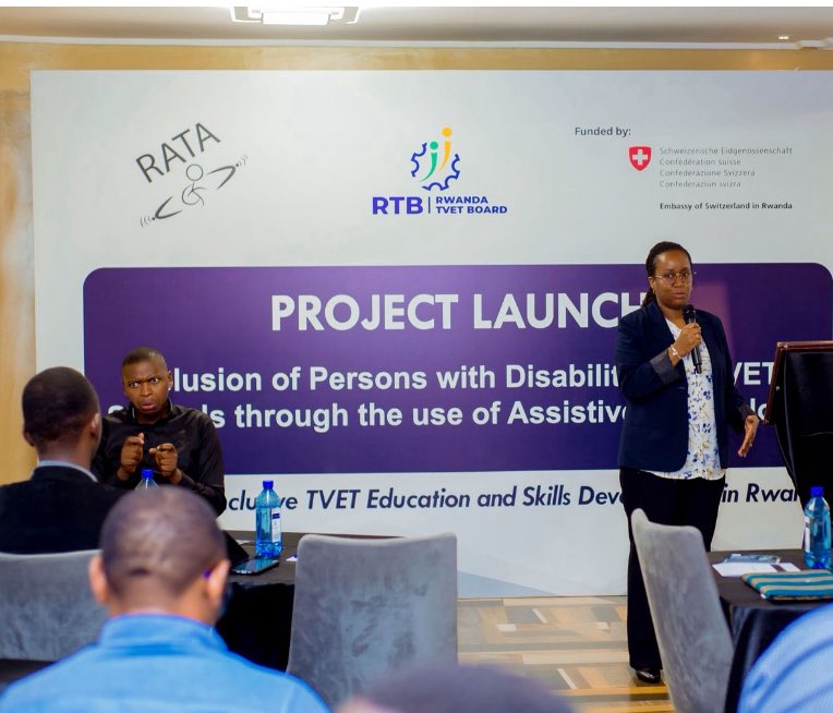 RATAAccess's tweet photo. Last Friday, RATA in collaboration with the Rwanda TVET Board (RTB) officially launched a project for promoting the inclusion of persons with disabilities in TVET schools through the use of assistive technology funded by the Embassy of Switzerland in Rwanda.

The initiative focuses on strengthening teachers’ capacity, improving access to appropriate assistive technologies, and raising awareness on inclusive learning in TVET schools across Rwanda. 

By reducing barriers, it will enable persons with disabilities to gain skills, independence, and employment opportunities.

#inclusiveeducation  #DisabilityInclusion #RATA #Assistivetechnology