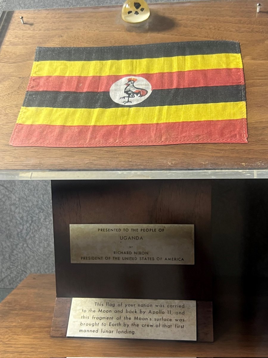 GideonSsekidde's tweet image. From Apollo to Artemis.

As Artemis II sets a new record for farthest human travel from Earth, @USEmbassyUganda visited @Parliament_UG to see the  flag flown on Apollo 17 &amp;amp; the moon rock gifted  in 1973.

#USUGat60 #Artemis #GoldenPosts
@USEmbassyUganda @GovUganda