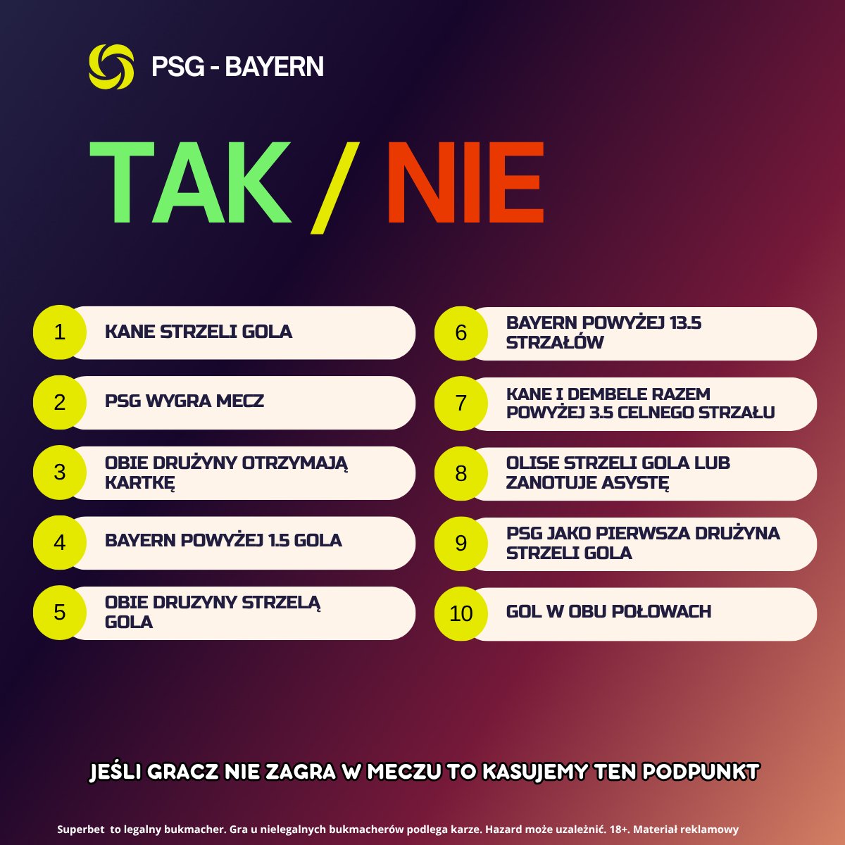 na_zielono's tweet photo. HIT WE FRANCJI ❤️‍🔥

Do każdego podpunktu w komentarzu dopisz - TAK lub NIE. Przykładowo: 1. tak, 2. nie, 3. tak itd. 

Dwie osoby ze wszystkimi poprawnymi odpowiedziami zgarną 100 zł freebetu. Przy takich samych komentarzach bierzemy pod uwagę zasadę kto pierwszy ten lepszy 🎁

Oczywiście zostawiacie lajka 💚, RT i follow 🤝

⚠️ Freebety do odbioru w Superbet, gdzie dziś macie 500 ziko bonusu za gola PSG lub Bayernu: https://t.co/cwhdNStE4R