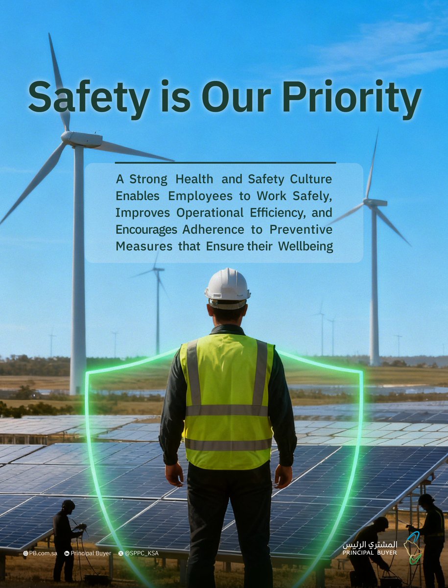 SPPC_KSA's tweet photo. A safe work environment is the foundation for sustaining performance and achieving excellence.

#WorldDayForSafetyAndHealthAtWork
#PrincipalBuyer
#EnergyForTomorrow https://t.co/nTRVTvvSLV
