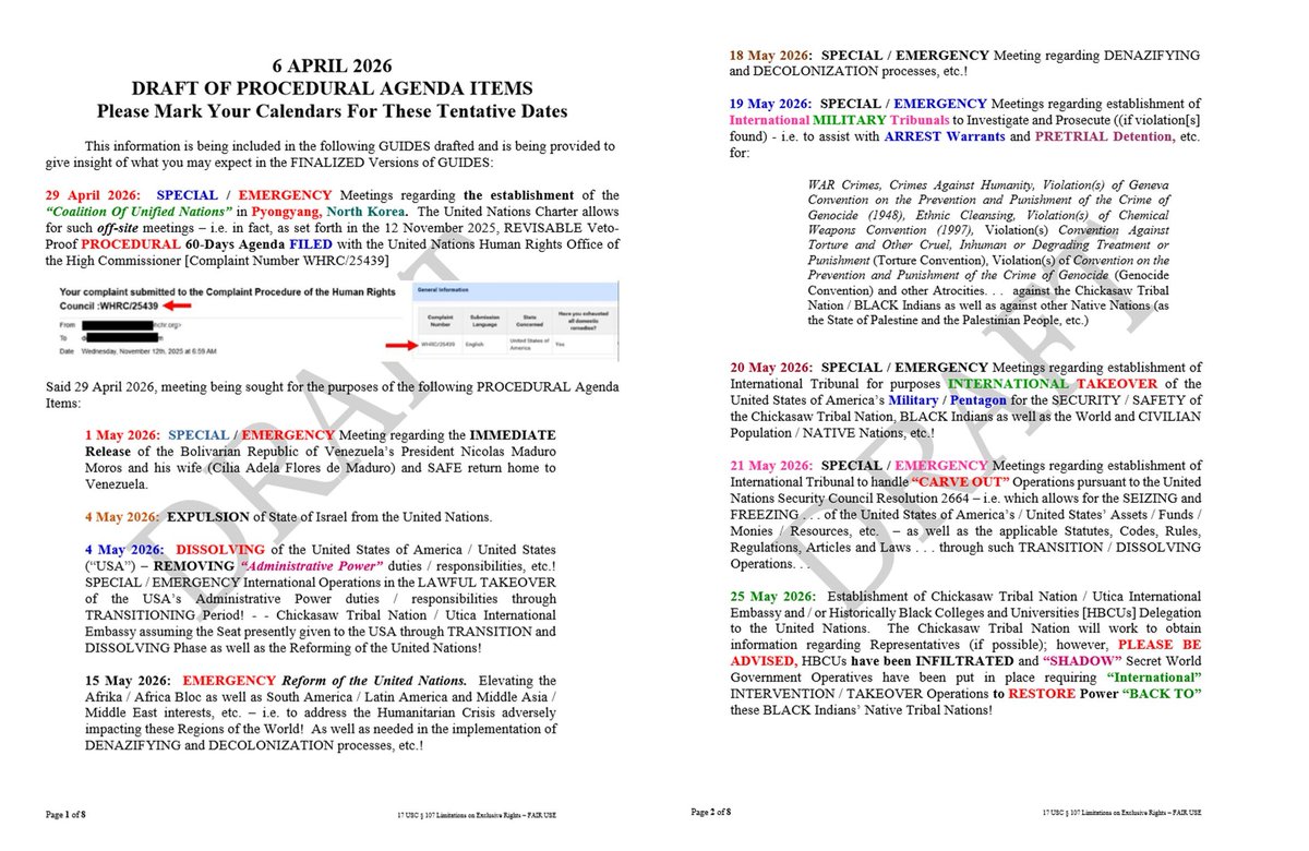IntlUtica's tweet image. #FAMU @POTUS @RoyalFamily @UIEWORLD_News @uie_USACongress @UIE_List @UNSecurityCouncil
❣☻💚 @UN_HRC @uieUN @thejointstaff @UN_PGA ✔🗃🇰🇵🇧🇫🇲🇱🇳🇪🇮🇷 @uieIRAN ✍Time 4 SOLUTIONS✊Coalition Of UNIFIED Nations👥
uticainternationalembassy.website/peacekeeping-m…

x.com/IntlUtica/stat…

x.com/IntlUtica/stat…