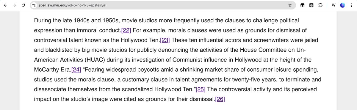 Ahh, kaya pala celebrities/stars were initially apolitical.
It was rooted in Hollywood pala.

But then, it's nice that they have the voice to call out now.

more info: jipel.law.nyu.edu/vol-5-no-1-3-e…