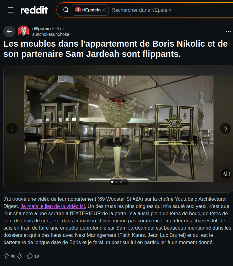 Casimir_Noir's tweet photo. #BorisNikolic and husband #SamJaradeh's Manhattan appartment is so creepy 
(Source Reddit) 
https://t.co/uxlAkQXfCF
Video
https://t.co/VLIG9Undno
+ "Make Bill your bitch"
https://t.co/yuSb0zz8H0 https://t.co/x1e224o6Mi