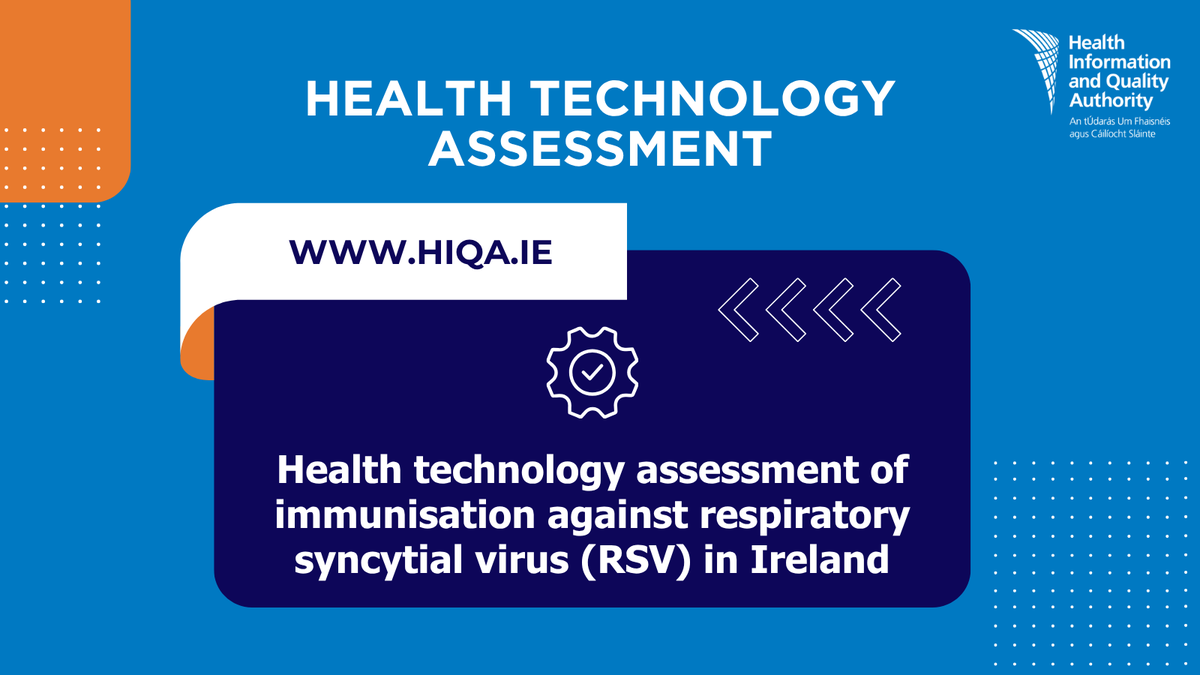HIQA's tweet photo. We have published an assessment of immunisation   against respiratory syncytial virus (RSV) in Ireland. 

RSV places a huge burden on patients, families and the healthcare system every winter. We found that immunisation against RSV is safe and effective.

https://t.co/AWwtHZjRRN https://t.co/8DFT57gSCX
