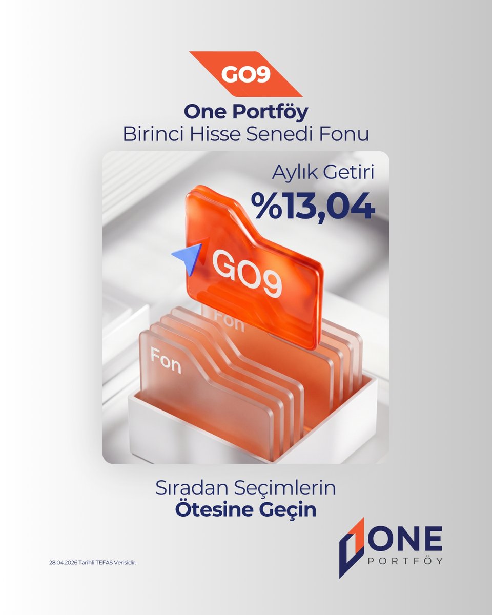 oneportfoycomtr's tweet photo. Sıradan seçimlerin ötesine geçme vakti! 🚀

One Portföy Birinci Hisse Senedi Fonu (GO9), aylık %13,04 getiri oranıyla hisse senedi piyasalarındaki fırsatları portföyünüze taşıyor. Profesyonel yönetim, stratejik hamleler ve sürdürülebilir büyüme hedefi için doğru yerdesiniz.

Tüm banka ve aracı kurumların yatırım fonu bölümünden ONE Portföy Fonları'nı aratın, #GO9'u bulun ve yatırım yapmaya başlayın!