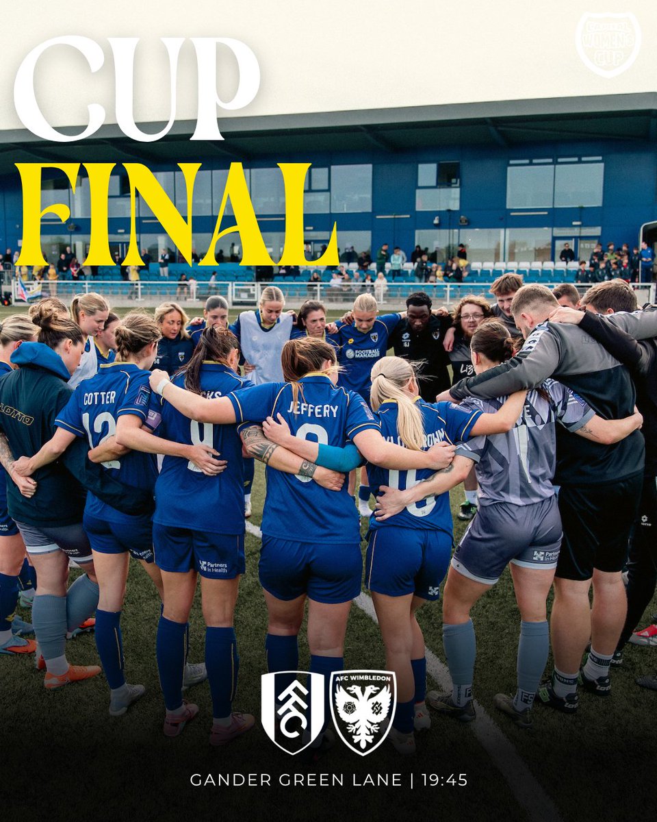 MATCHDAY 🏆

✅ Cup Final 🏆
✅ The Big Stage 🏟️
✅ Local derby 🤝
✅ The last dance 💃

COME ON YOU DONS! 💛💙

#AFCW