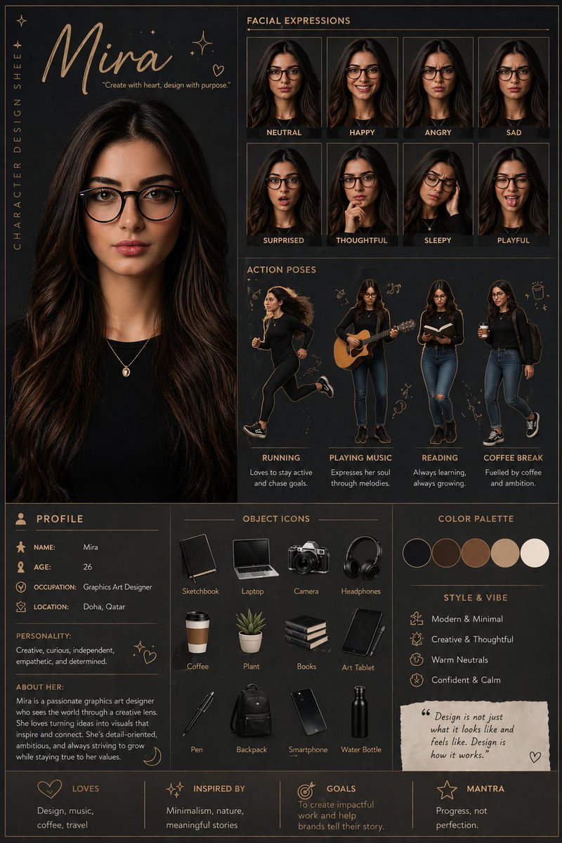 Dynamic Character Design Profile for Visual Storytelling - PromptGather image 1