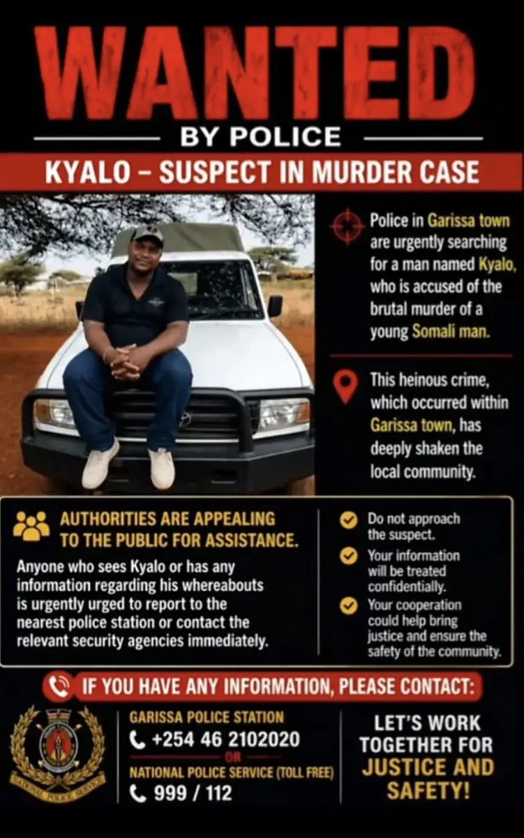 MM_Ababa's tweet photo. @DCI_Kenya @Asmali77 @DCI_Kenya Put the same effort &amp; energy into arresting the killer cop. Incitement is treated unlawfully, while killing is treated so lightly. We need to see Kyalo behind bars.The police officers who killed 2 men at Soko Ngombe in 2020 were arrested the 2nd day Kyalo was escorted! https://t.co/XUPkEHP2OL