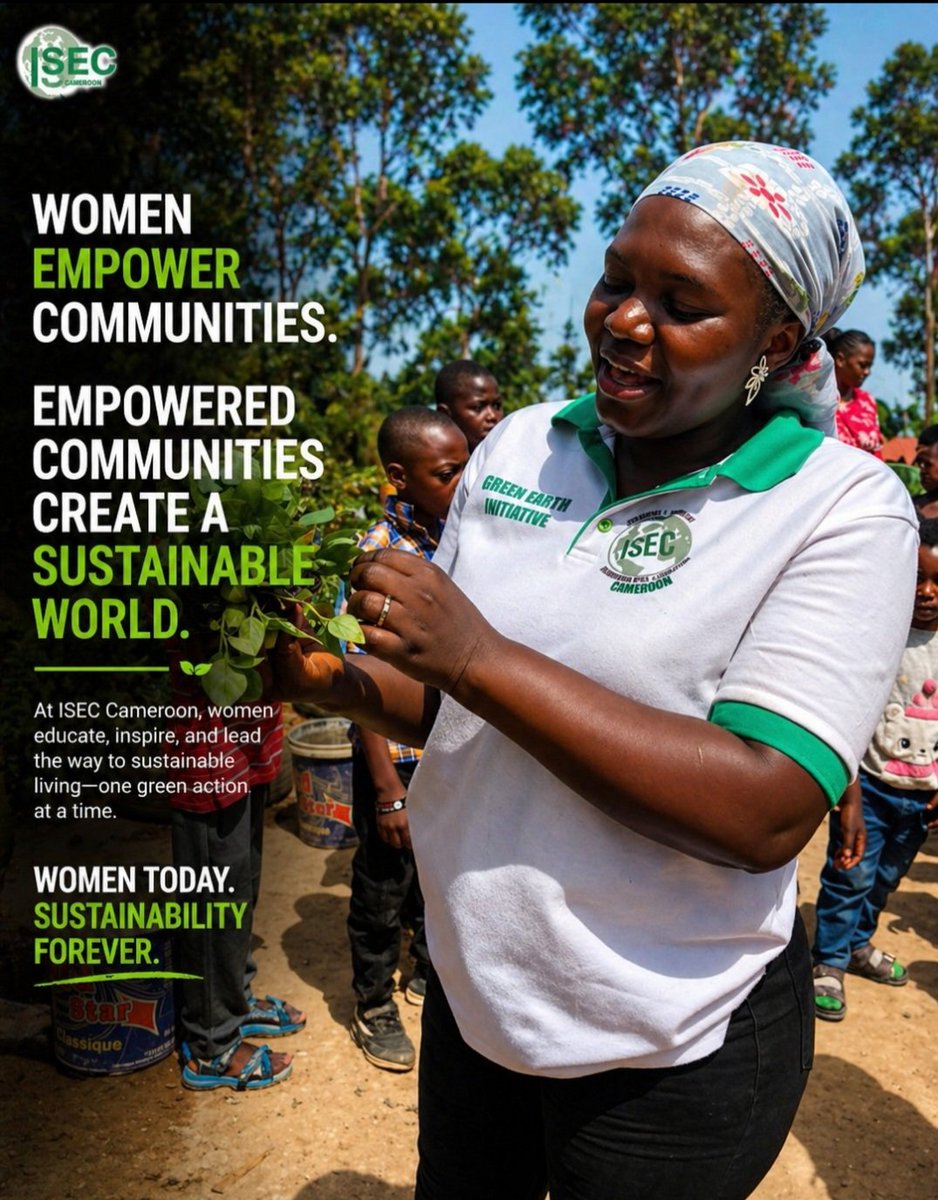 Empowered women are growing more than trees—they’re growing resilient, sustainable communities. 💚

#WomenLead #Sustainability #SDGs  #ClimateAction #ISECCameroon #lead