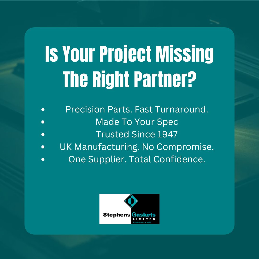 stephensgaskets's tweet image. Precision Components Since 1947

Accurate, reliable and built to your specification.

From shims to bespoke parts, delivered with fast turnaround.

Send your drawing today:
stephensgaskets.co.uk

#StephensGaskets #Engineering #Manufacturing #PrecisionParts