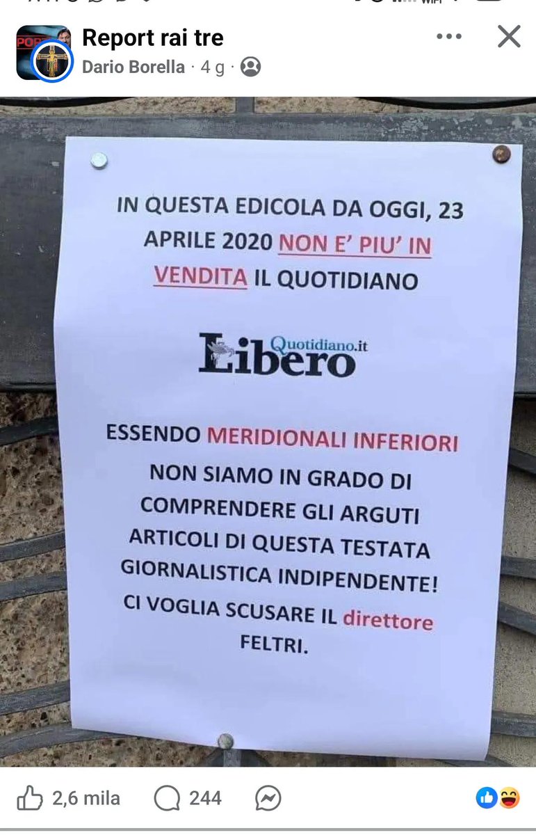 asormax's tweet photo. Un grande edicolante. Uno con le palle https://t.co/zlaDHJY0UF