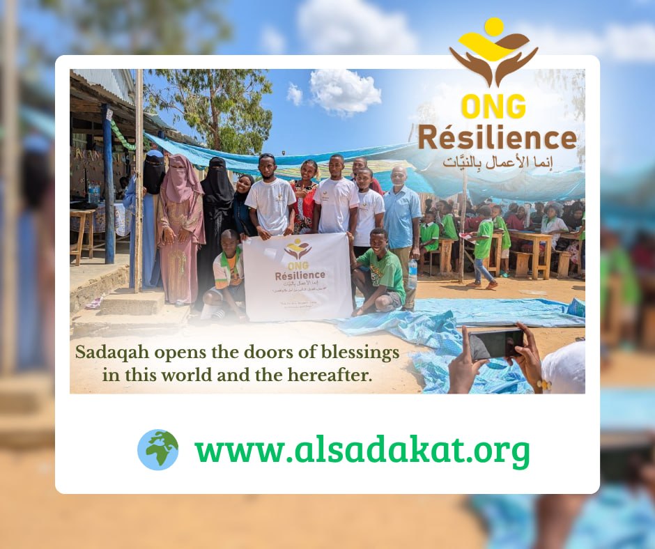 Ong_Resilience's tweet image. 🌍✨ Sadaqah opens the doors to blessings in this world and the hereafter.

Through your simple act of giving, lives are changed, hope is restored, and a better future is built
🌐 alsadakat.org
#ONGRésilience #Sadaqah #Charity #HumanitarianAid #Community #GiveBack