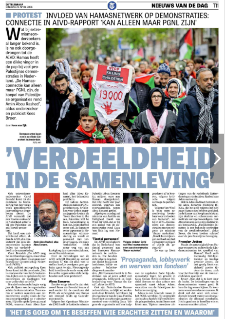 En wat doet onze overheid   .............      niets!