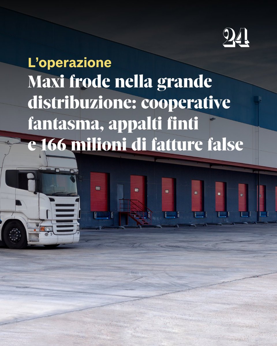 sole24ore's tweet image. ➡️ Leggi l'articolo: ilsole24ore.com/art/maxi-frode…

#frode #logistica #grandedistribuzione #IlSole24Ore