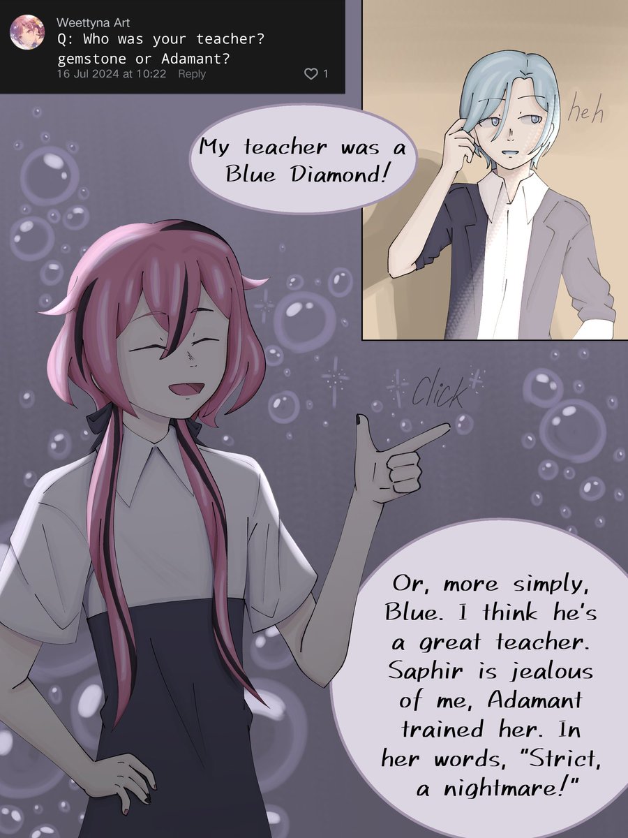 KiraRender's tweet image. #Rhodonite #ochnk 
My very first response to the roles of pink rhodonite in the Land of the Lustrous universe. Well, or Houseki no kuni. I don't know how to write it better. 
#ask #oc #art