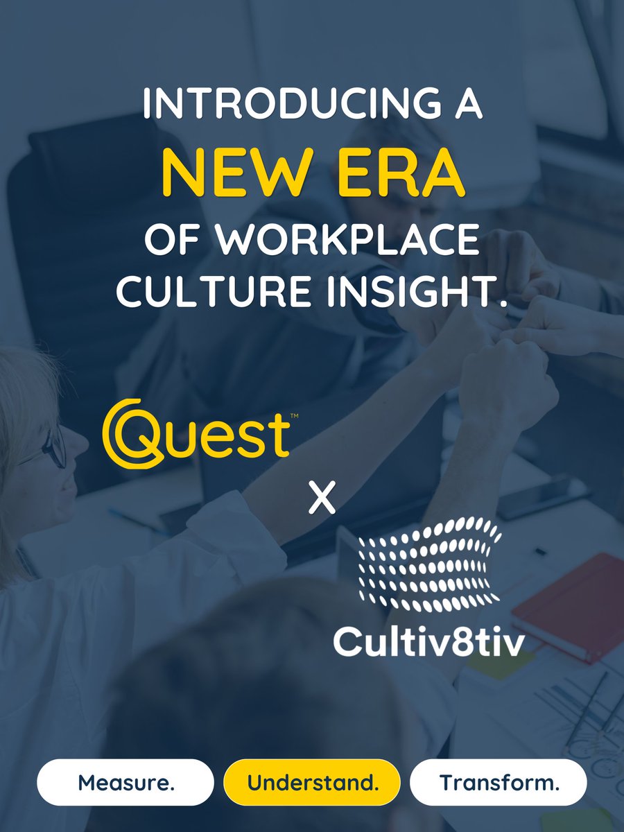 questcsuk's tweet photo. We’re partnering with Cultiv8tiv to bring data-driven insights to workplace culture 🤝

Measure culture, spot strengths and blind spots, and turn insight into action.

Stronger engagement, productivity, and people strategies start here.

📞 08448 797286

#HRStrategy https://t.co/PZuFEdqn0C