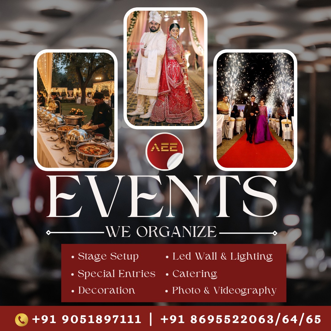 AmassEvent's tweet image. Turning your special moments into unforgettable celebrations ✨
From grand weddings to elegant corporate events, we organize it all with perfection, style &amp;amp; passion. 🎉💍🎤 Book your event with us today!
#Events #EventPlanner #WeddingPlanner #WeddingDecor #StageSetup
