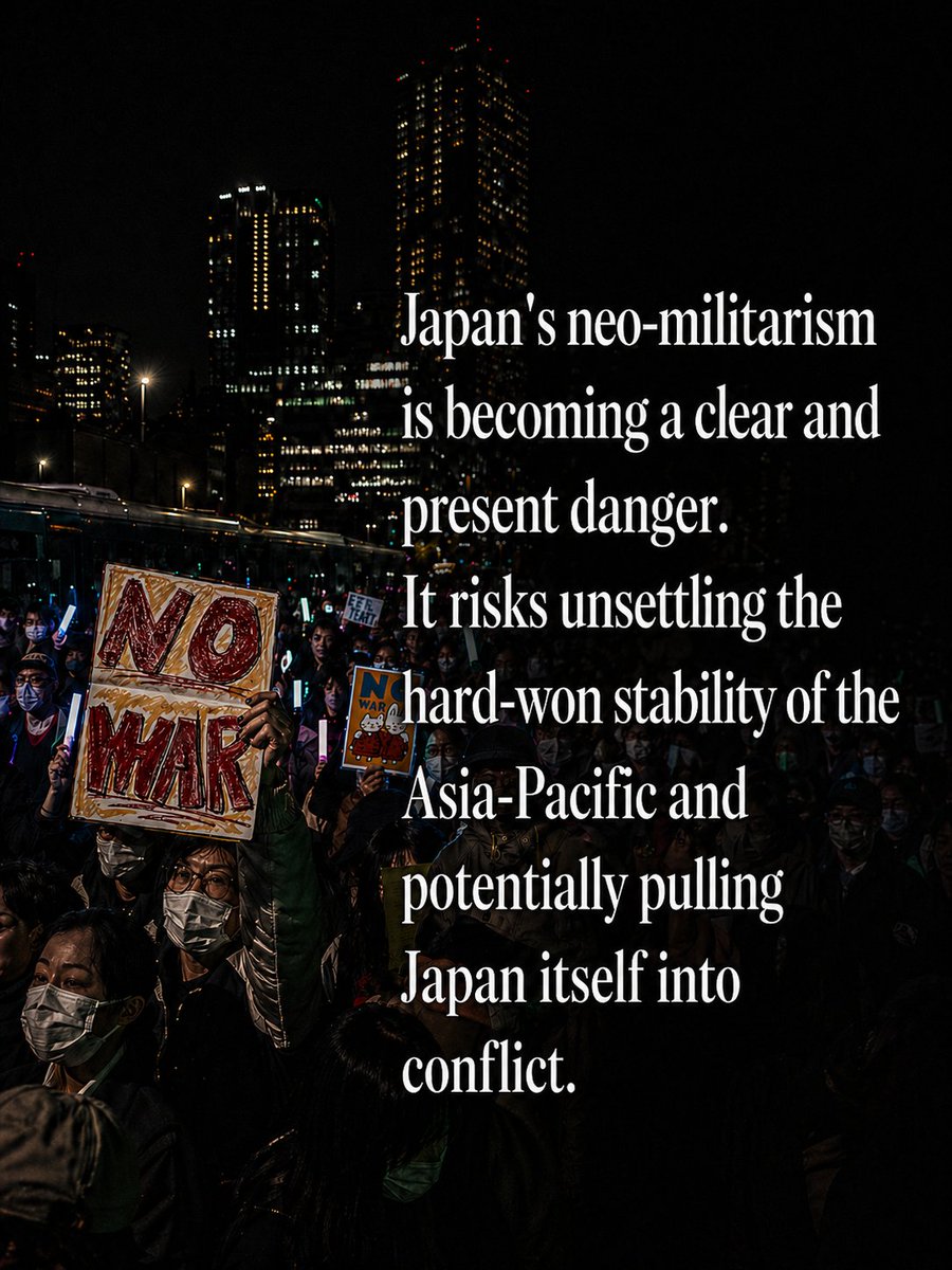 XHNews's tweet image. #Japan's resurgent neo-militarism is gaining momentum, posing a real #threat to regional and global #security.