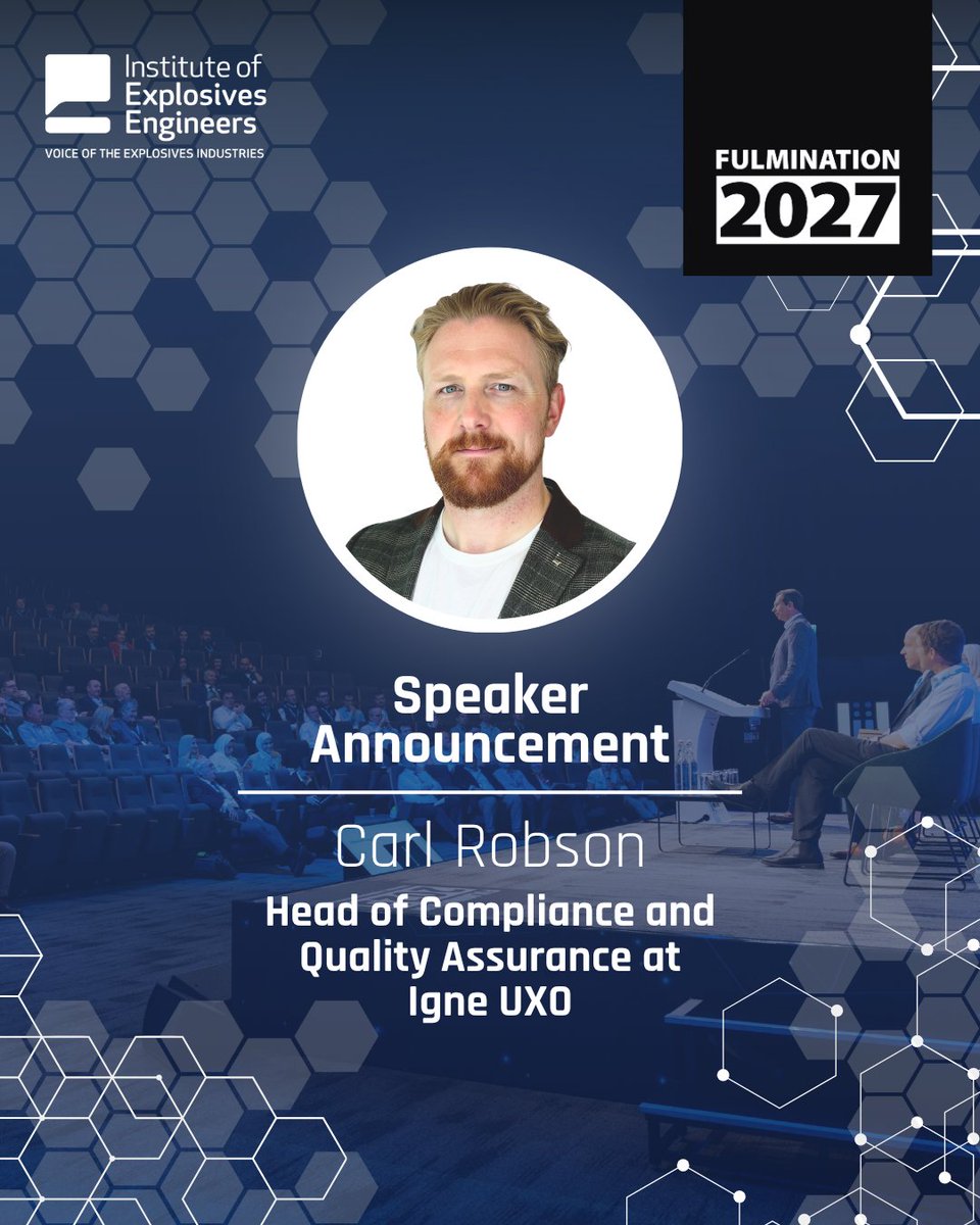 fulmination2027's tweet photo. 📢 Fulmination 2027 Speaker Announcement! 📢

Carl Robson will be delivering an insightful presentation on "Explosive Legacy: Managing UXO in a Changing Build Environment".

🎤📚 Learn more about the speaker below!
https://t.co/RKHvZOUNCQ https://t.co/YXiAUaezIL