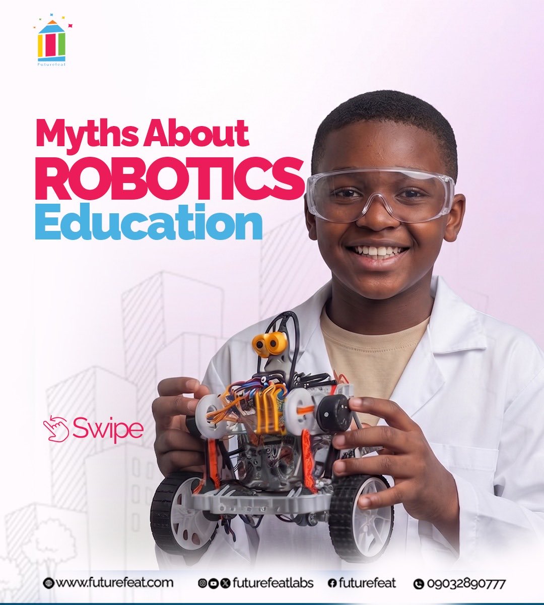 Futurefeatlab's tweet photo. Myths and facts about robotics education.

#Futurefeat  #robotics #mythology #facts💯 https://t.co/xRnrK4egdp
