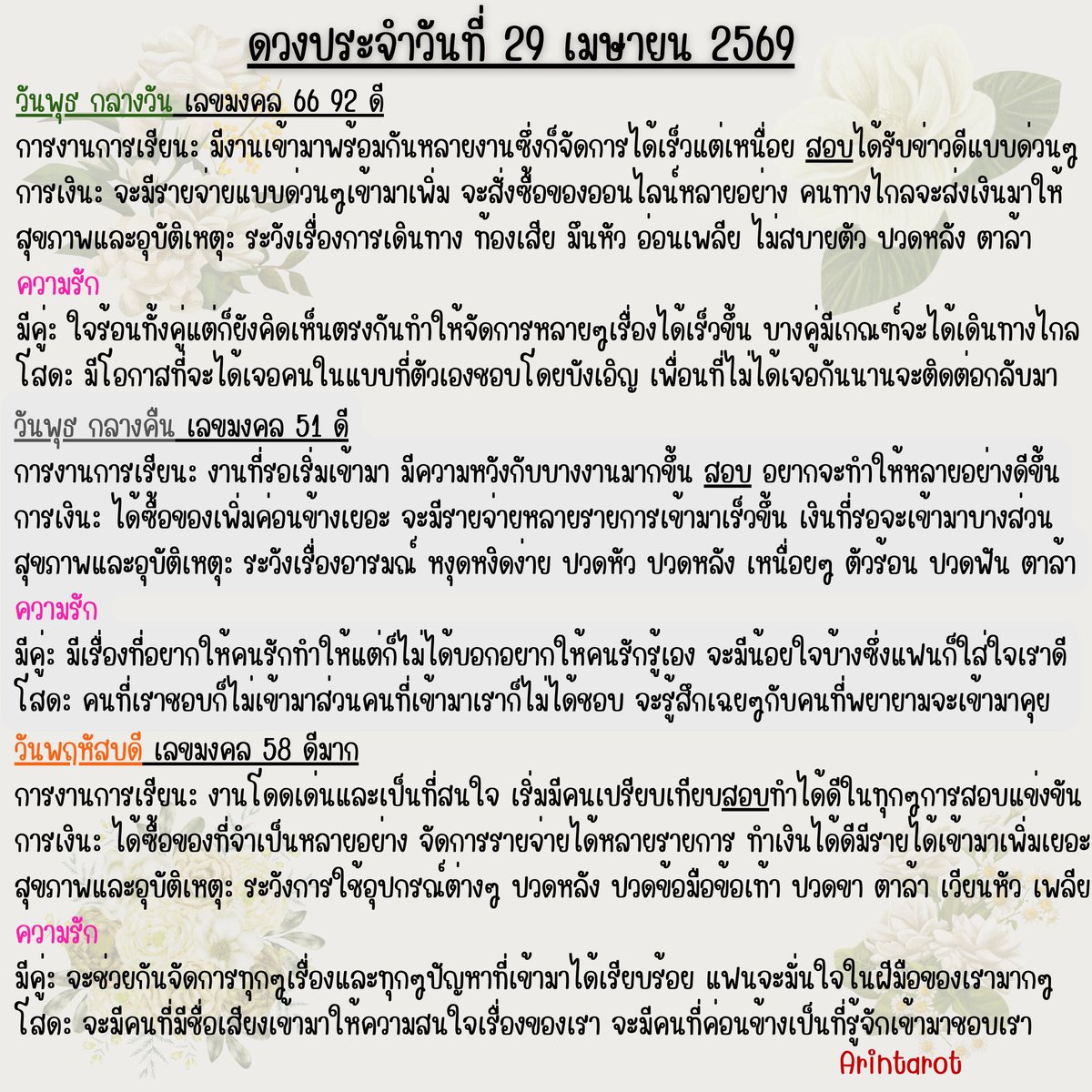 อรินทร์ ไพ่ยิปซี tweet media