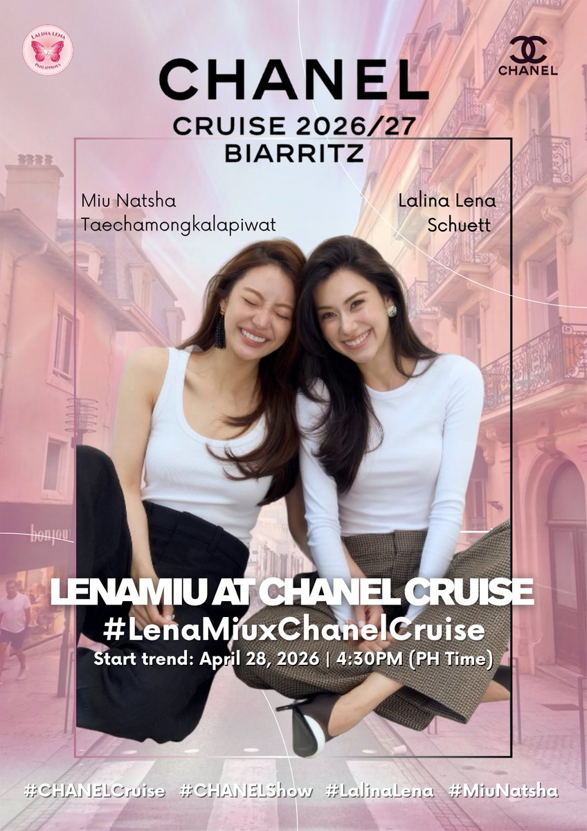 BLINKVotingPage's tweet photo. [ COLLABORATION  ~ BVP x @lalinalenaph ]

BLINKs, Join hashtags for #LenaMiu.
Lets help their fans to trends  higher.. In return  they will help us in AMAs.  🖤💗

GOAL : 1000 REPLIES  🎯

LENAMIU AT CHANEL CRUISE
#LenaMiuxChanelCruise
 @lena__lorena @miunatshaa https://t.co/uR2gaMa1wy