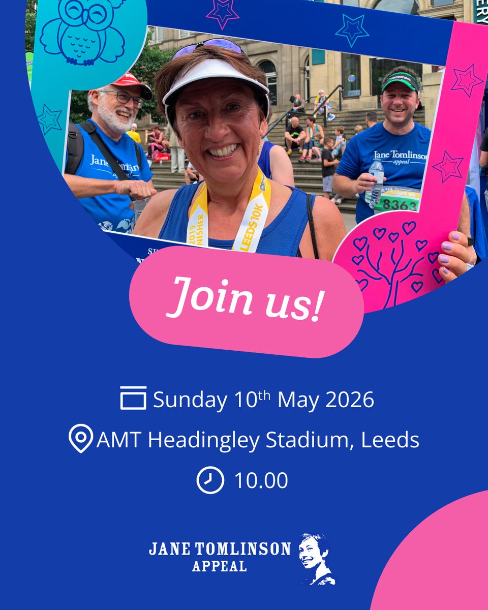 janesappeal's tweet photo. Will you be taking part in the Leeds Half Marathon? 🏃‍♂️

There is still time to sign up and join this amazing event 💙

Sign up here: https://t.co/8nAi90RKbU https://t.co/KcYJFw0OcD