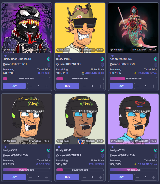 Hey Xenorian

there is some raffle hosted by community
check all here 👉app.xenosiren.world/raffle

<a href="/DLuckyBearClub/">Lucky Bear Club</a> <a href="/GearheadCoin/">GearHeadCoin</a> <a href="/ZombabieZ_nft/">ZombabieZ NFT</a> 
<a href="/Lucky_Leps/">Lucky Labs</a>
#Solana #SolanaGaming #SolanaNFTs #XenoSiren