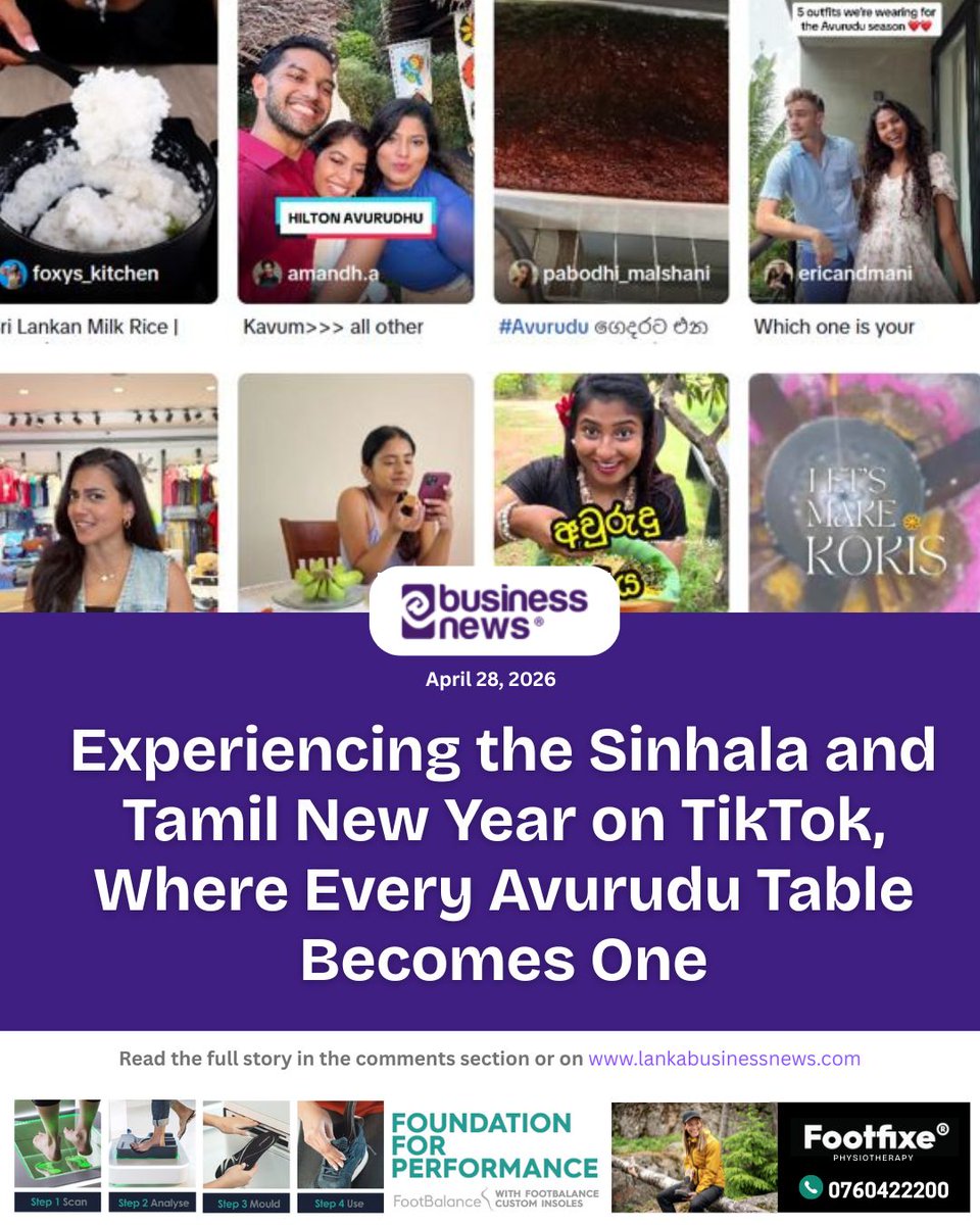 lbnbusinessnews's tweet image. Experiencing the Sinhala and Tamil New Year on TikTok, Where Every Avurudu Table Becomes One 
#NewYear #TikTok #Avurudu