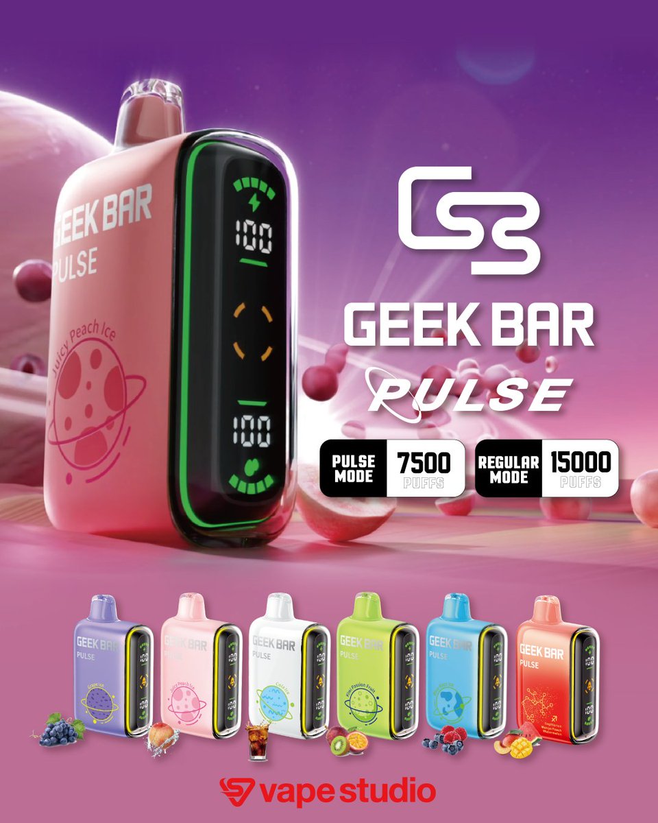 vapestudio's tweet photo. 世界中で話題の『GEEK BAR PLUSE』が
vapestudioについに登場！
vapestudioで人気の売れ筋フレーバーを採用した“限定フレーバー”！
詳しくはこちら▼
https://t.co/R2BQkFDY88

#vapestudio #ベイプスタジオ
#geekbar #geekbarpluse #ギークバーパルス #ギークバー #使い捨てシーシャ #15000パフ https://t.co/puvBJpaLZV