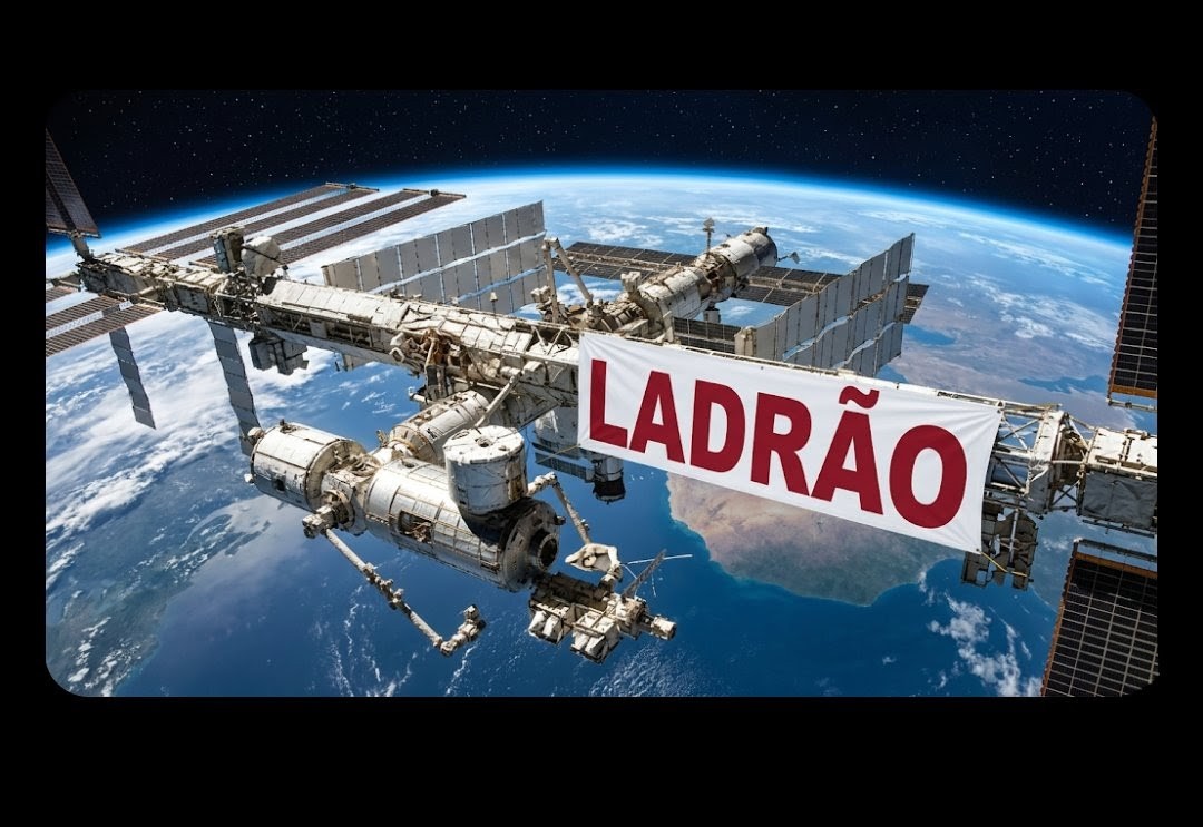 A Estação Espacial Internacional está homenageando alguém? 🤔