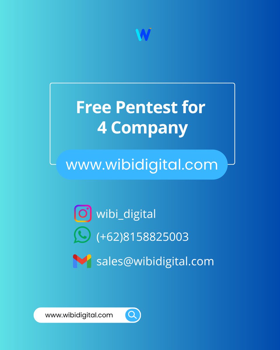 wibidigital's tweet image. Aman itu bukan feeling. Tapi dibuktikan.🔐

Tanpa Pentest, kamu nggak pernah benar-benar tahu:
❌ Di mana celah sistem kamu
❌ Kapan serangan datang
❌ Seberapa besar risiko kerugian

📩 Konsultasi &amp;amp; FREE Pentest sekarang
+62 815-8825-003

#CyberSecurity #Pentest #DataSecurity