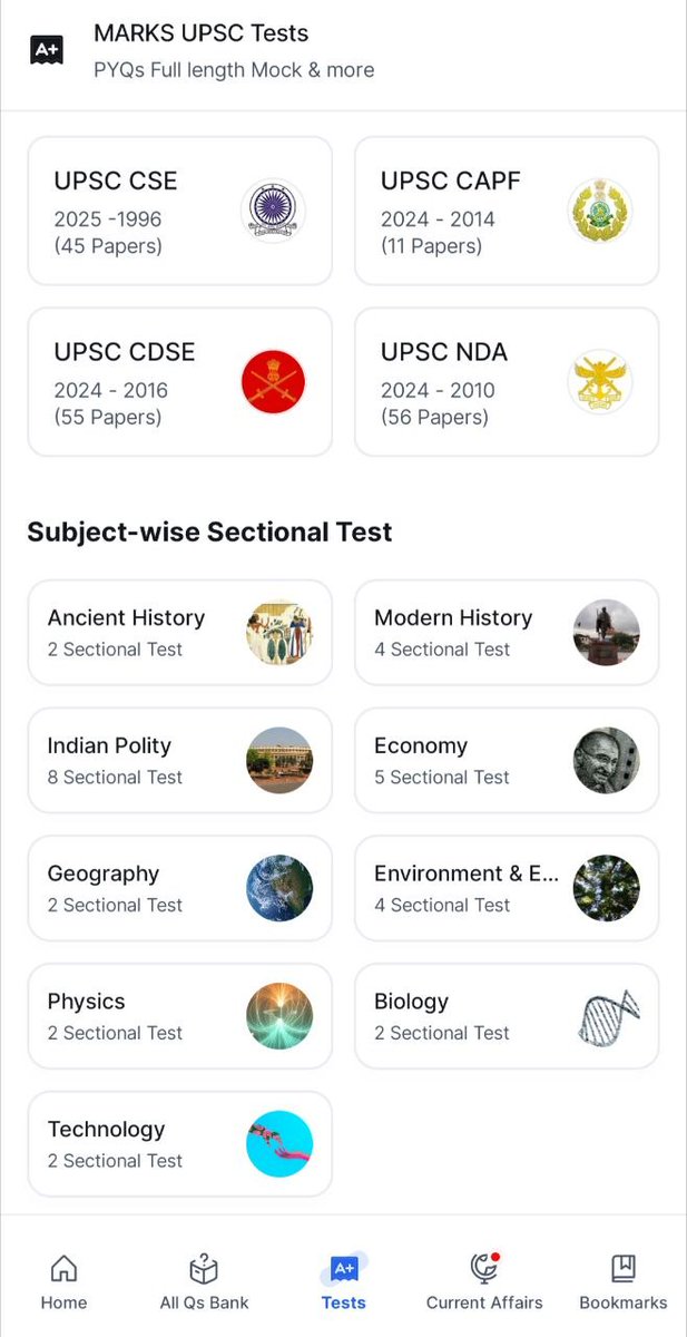 MARKS UPSC App tweet media