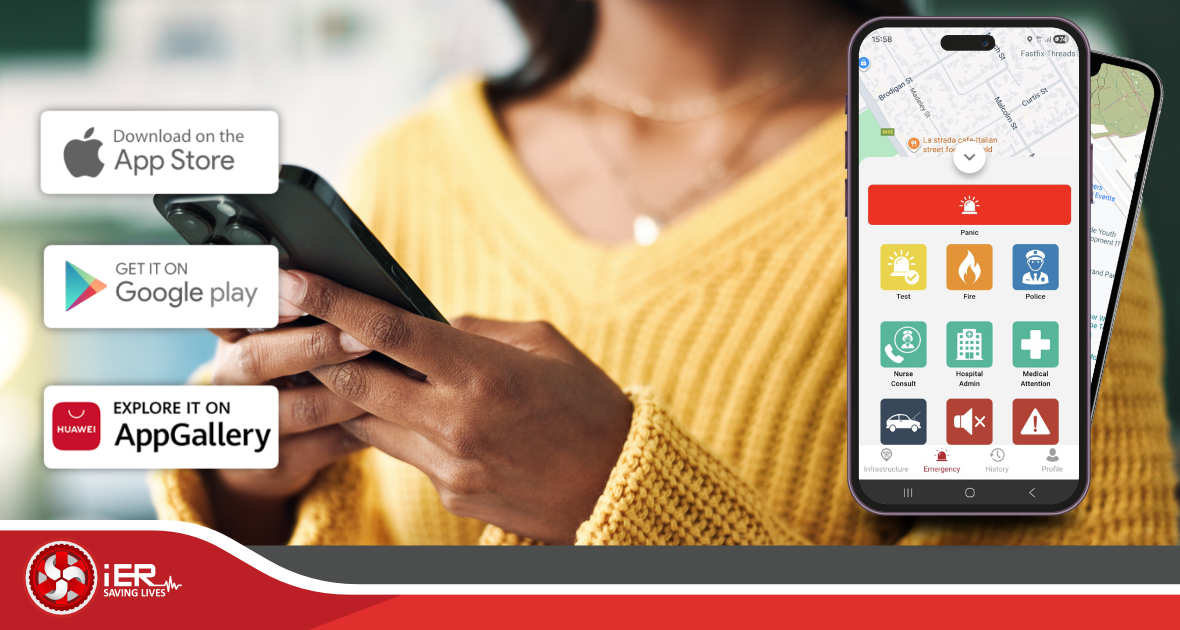 iERApp's tweet image. The FREE-to-use iER App ensures you have access to rapid emergency response when it matters. Stay prepared to avoid delays during emergencies. 

#iER #Safety #EmergencyResponse #StaySafeSouthAfrica #CrimeAwareness #iERApp
