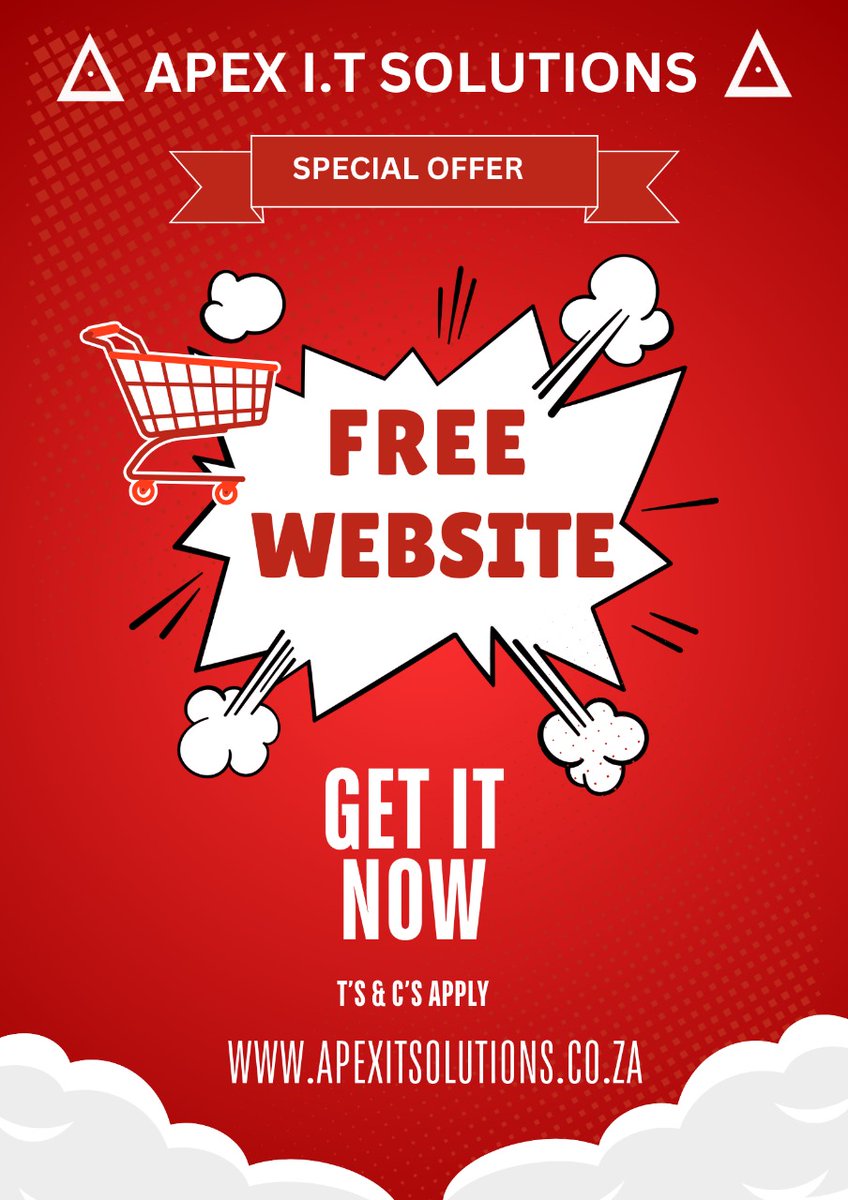 JOHNSCOTT889768's tweet image. APEX I.T SOLUTIONS.
The Pinnacle of Digital Marketing!

Web: apexitsolutions.co.za /

E: info@apexitsolutions.co.za /

Tel: 084 414 1297

youtube.com/shorts/OCC590F…

#webdesign #graphics #designers #southafrican #StellaSA #emailhostingwebdeveloper #ApexITSolutions #freewebsite