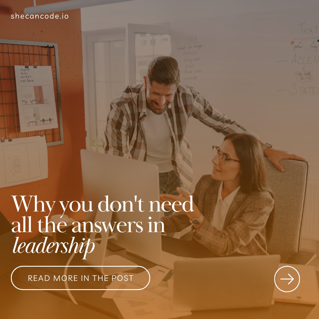 SheCanCodeHQ's tweet image. You don’t need all the answers to lead...just the courage to ask the first question.

Uta Dresch (@DocuWare) shares how challenging the ‘Expert-Only’ myth can unlock confidence &amp;amp; curiosity.

👉 bit.ly/4c9DuzV

#WomenInTech #Leadership #CareerGrowth
