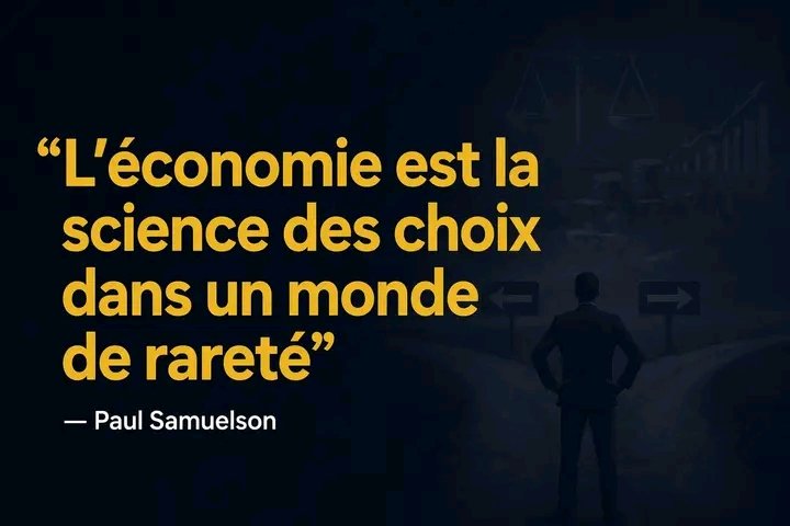 chris_mban51215's tweet photo. 📖 "L'ÉCONOMIE EST LA SCIENCE DES CHOIX DANS UN MONDE DE RARETÉ."
— PAUL SAMUELSON , Prix Nobel d'Économie 1970.

#EconomieFacileRB #PaulSamuelson #Économie #Rareté #ScienceÉconomique #Étudiants #Afrique #CitationÉconomique #EconomieFacile https://t.co/Da9j6pKiaN