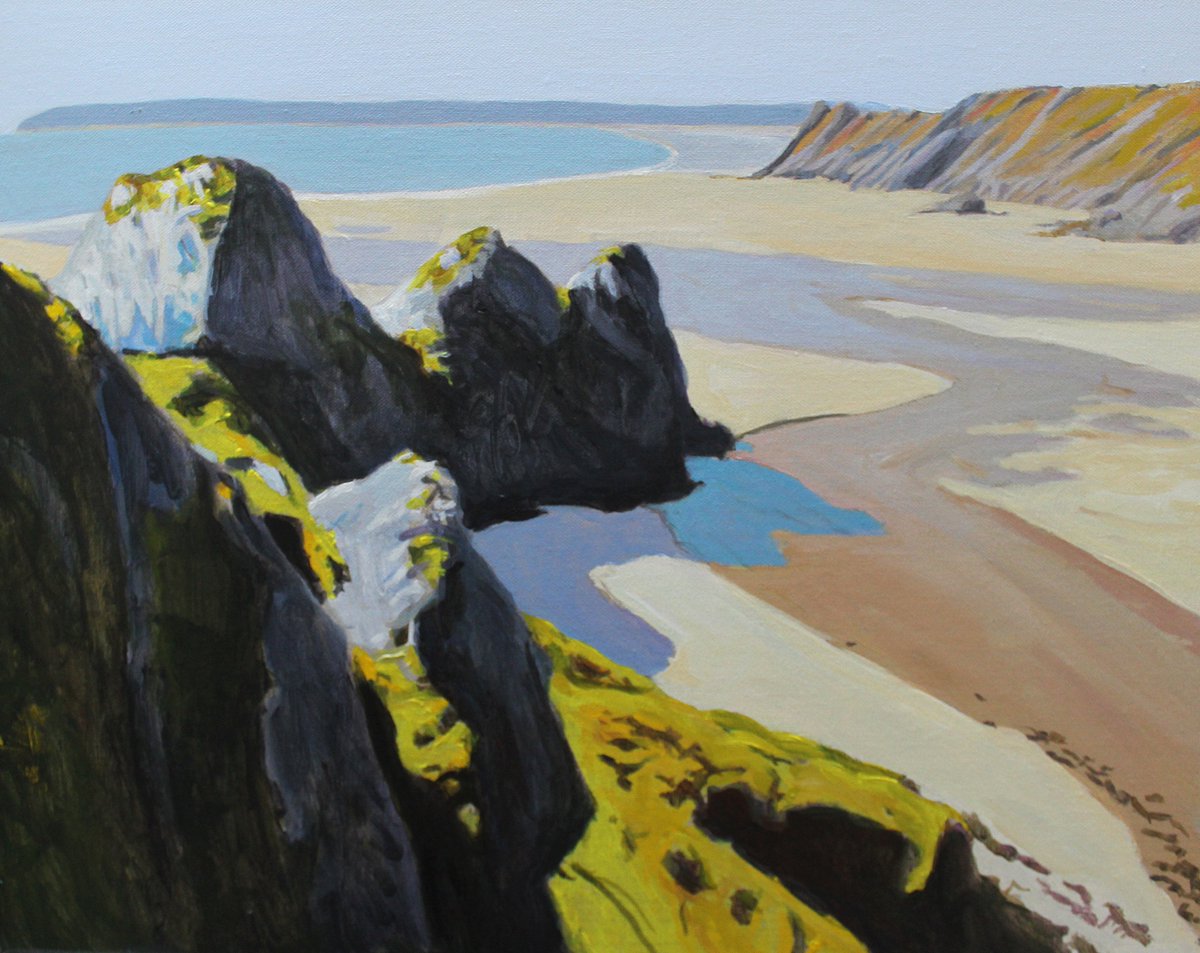 SwanseaArtist's tweet photo. "Early Afternoon, Three Cliffs Bay" is now completed and will be available to purchase via my website in the next few days!
https://t.co/ru6gChWrlo
#threecliffs #gower #wales #cymru #emmacownie #celfcymru https://t.co/SYfUu9p81N