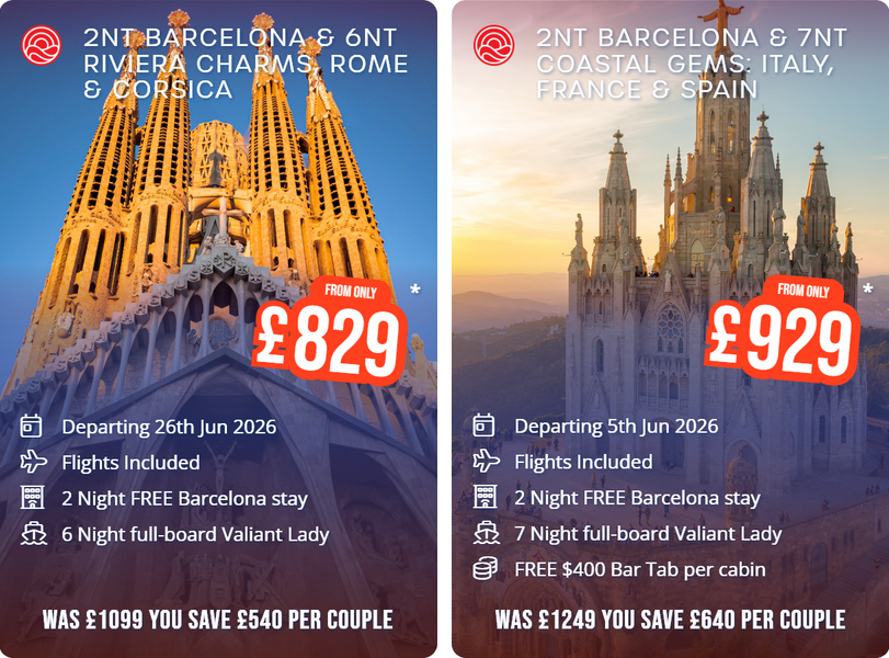 HolsTravelMore's tweet image. Which Valiant Lady cruise appeals?

Big savings on June 2026 sailings.

Book today

tidd.ly/4wdVWjd

@VirginVoyages #Virgin #voyages #Mediterranean #Barcelona #Rome #Corsica #France #Italy #Spain