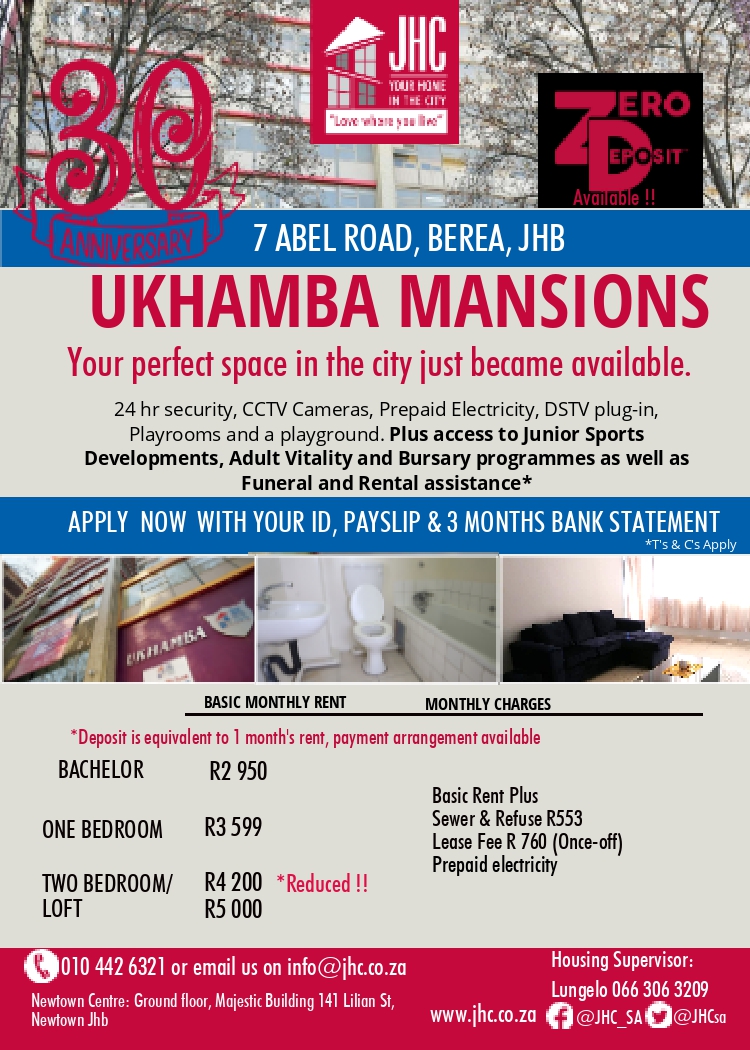 JHC_SA's tweet photo. 🚨 ZERO DEPOSIT. YES, REALLY. 📷 Ukhamba Mansions – Berea  From R2 950 📷 Prepaid | 📷 DSTV Ready 📷 010 442 6321 #ZeroDeposit #jhc #jhb #Apartments #Rentals https://t.co/U76cRowSVS