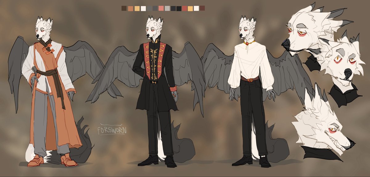 TREKfur's tweet image. my oc 🥀

#furry #reference #wolf