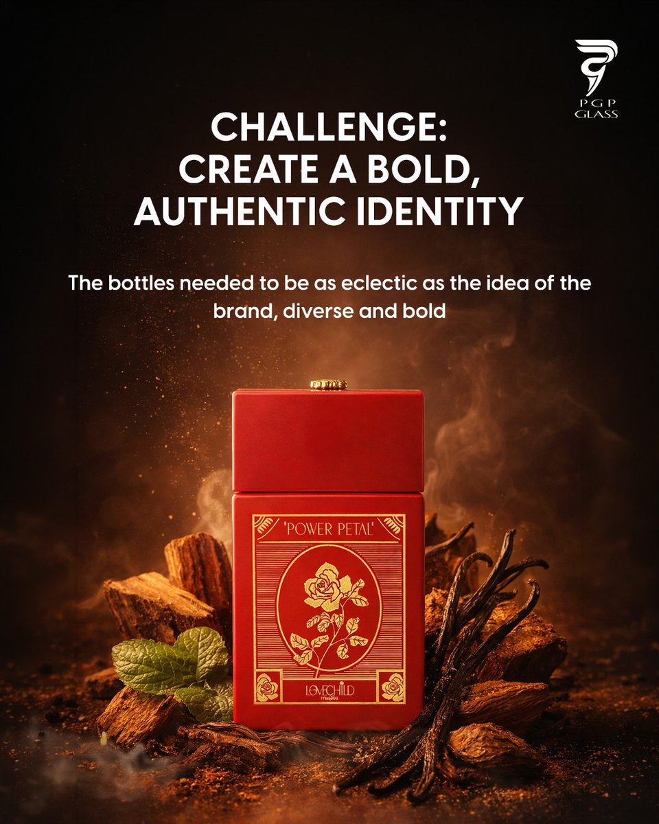 PGPGlass's tweet image. When trendsetting Indian brand Lovechild Masaba sought striking perfume packaging, we shaped a design that reflects its bold, beautiful, and diverse identity. A creation that captures attention at first glance and stays with consumers.

#PGPGlass #LovechildMasaba #MasabaGupta