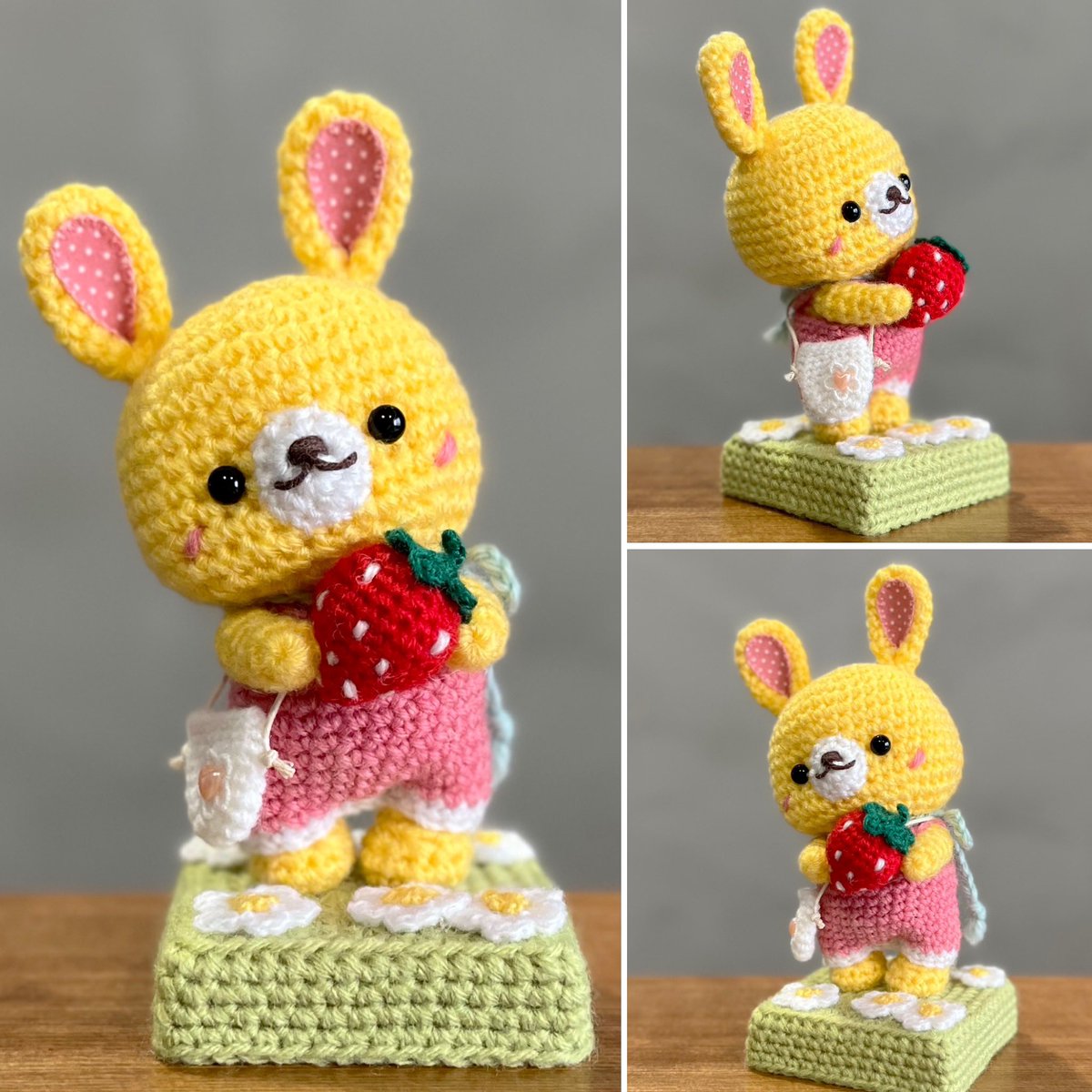 mischief_shop's tweet image. 🍓ウフッ🐰
⁡
🍓イチゴを抱えて『ウフッ💖』な、🐰うさちゃん✨

#amigurumi #crafts #crochet #diy #handmadeowndesign あみぐるみ